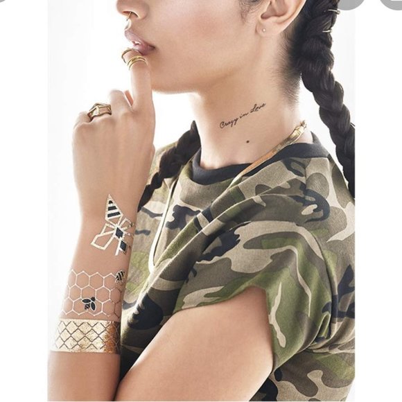 Flash Tattoos Beyonce Authentic Temporary Tattoos - Picture 4 of 6